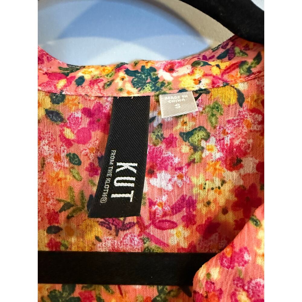 Kut from the Kloth Floral Button Front Blouse | Size Small - Picture 3 of 5